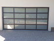 Contemporary Aluminum & White Laminate (Privacy) Glass Garage Door