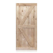 Nicolas - Rustic Unfinished 2-Panel V-Groove Knotty Alder Barn Door (Free Shipping)