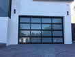 Contemporary Aluminum & White Laminate (Privacy) Glass Garage Door