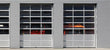 Full View Modern Anodized Aluminum & Clear Tempered Glass Garage Door