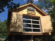 Full View Modern Anodized Aluminum & Clear Tempered Glass Garage Door