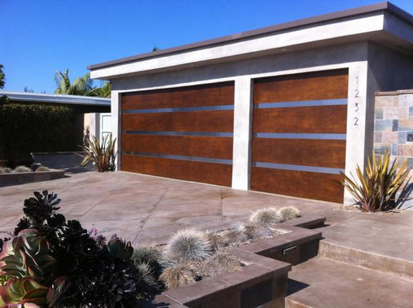 Genesis - Modern Style Custom Wood Garage Door