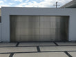 Grand - Modern Style Custom Wood Garage Door with Brushed Aluminum Overlay