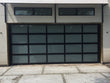 Contemporary Aluminum & White Laminate (Privacy) Glass Garage Door