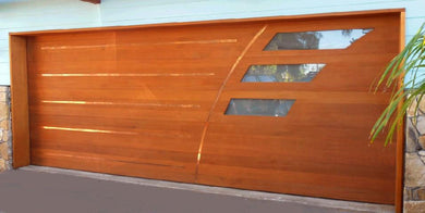 Monet - Modern Style Custom Wood Garage Door