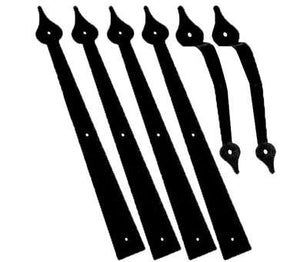 Spear Design x4 Decorative Hinges & x2 Handles