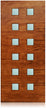 Trinity - Modern Mahogany Wood & White Laminated Glass Entry Solid Door