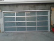 Contemporary Aluminum & White Laminate (Privacy) Glass Garage Door