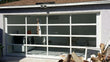 Full View Modern Anodized Aluminum & Clear Tempered Glass Garage Door