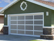 Contemporary Aluminum & Frosted Tempered (Privacy) Glass Garage Door