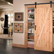 Matias - Rustic Unfinished 2-Panel V-Groove Knotty Alder Barn Door (Free Shipping)