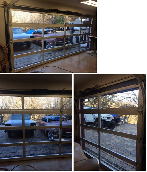 Full View Modern Anodized Aluminum & Clear Tempered Glass Garage Door