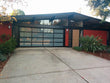 Contemporary Aluminum & White Laminate (Privacy) Glass Garage Door