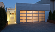 Contemporary Aluminum & Frosted Tempered (Privacy) Glass Garage Door