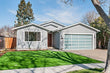 Contemporary Aluminum & White Laminate (Privacy) Glass Garage Door